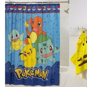 Pokémon shower curtain